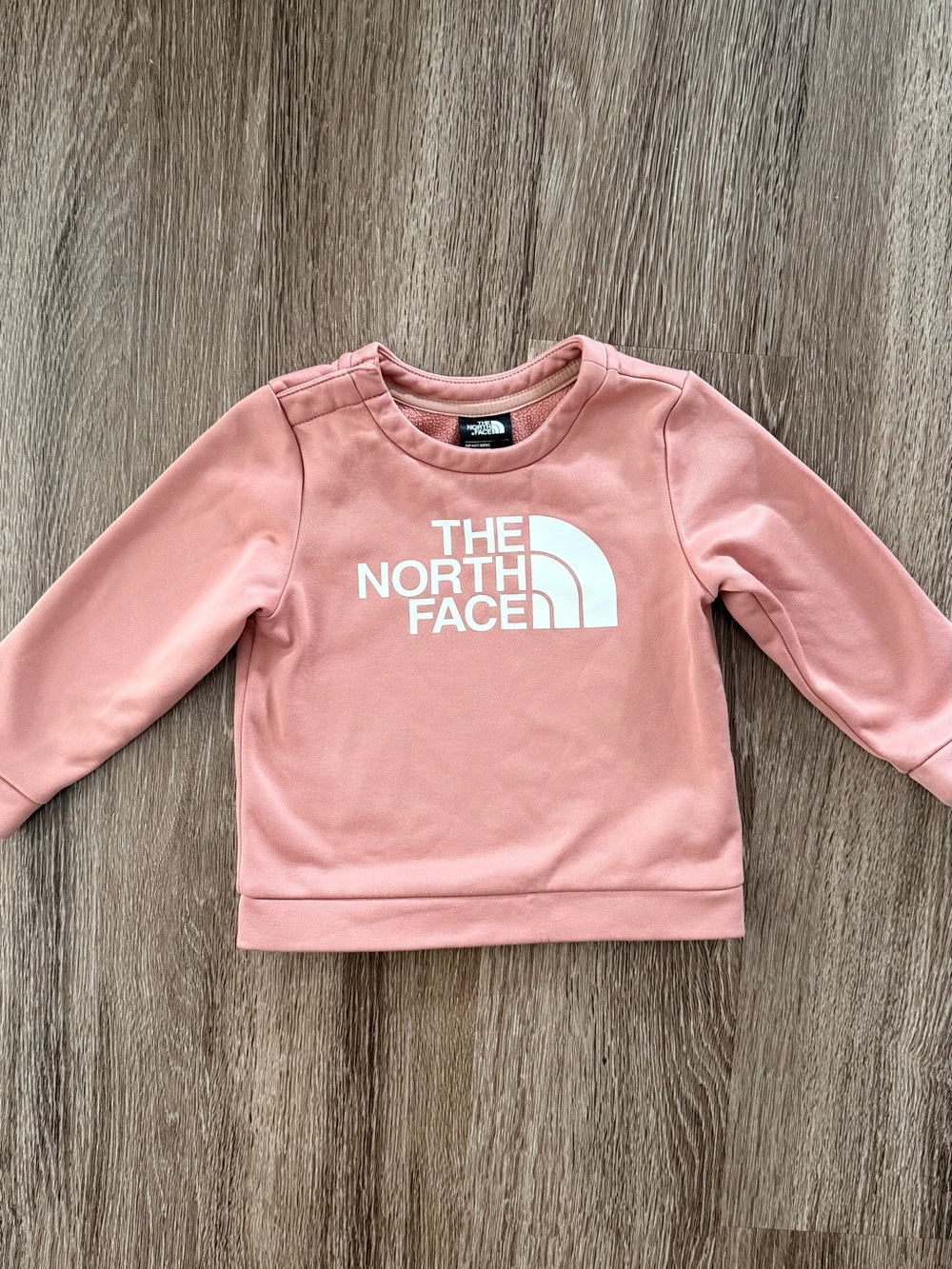 The North Face 12-18months baby toddler fleece lining Pink Crewneck Sweatshirt